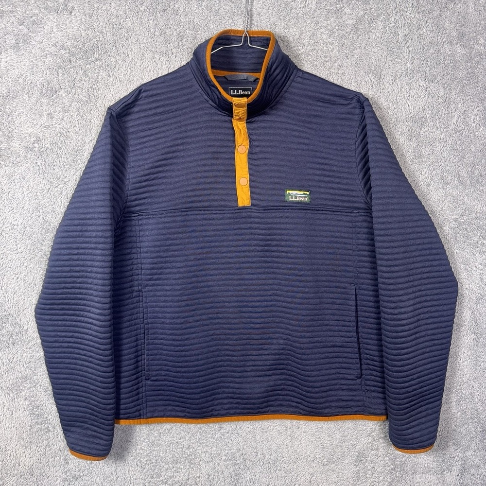 L.L. Bean Airlight Sweatshirt Mens L Slightly Fitted 1/4 Snap Jacket 506874